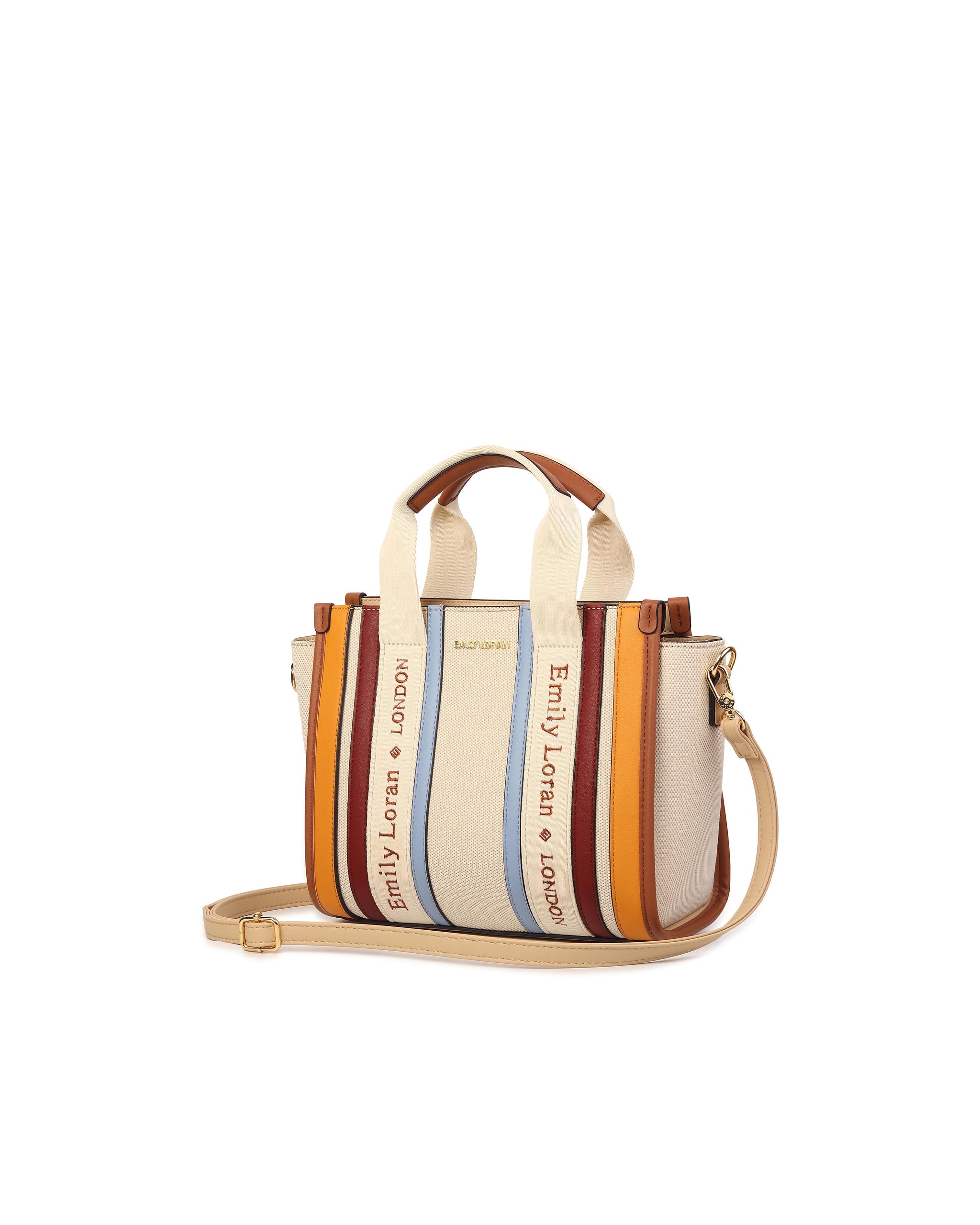 Signature Stripe Tote Bag- Beige
