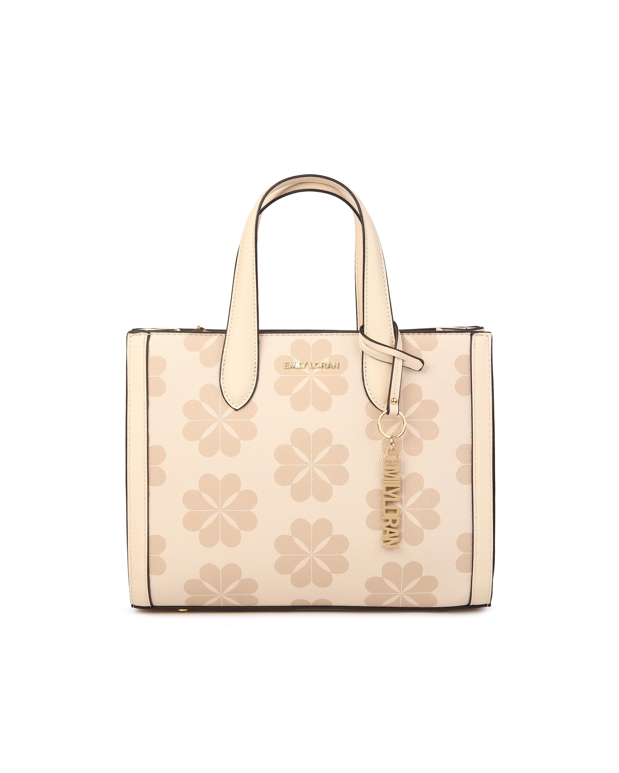 Daisy Bloom Tote Bag - Beige