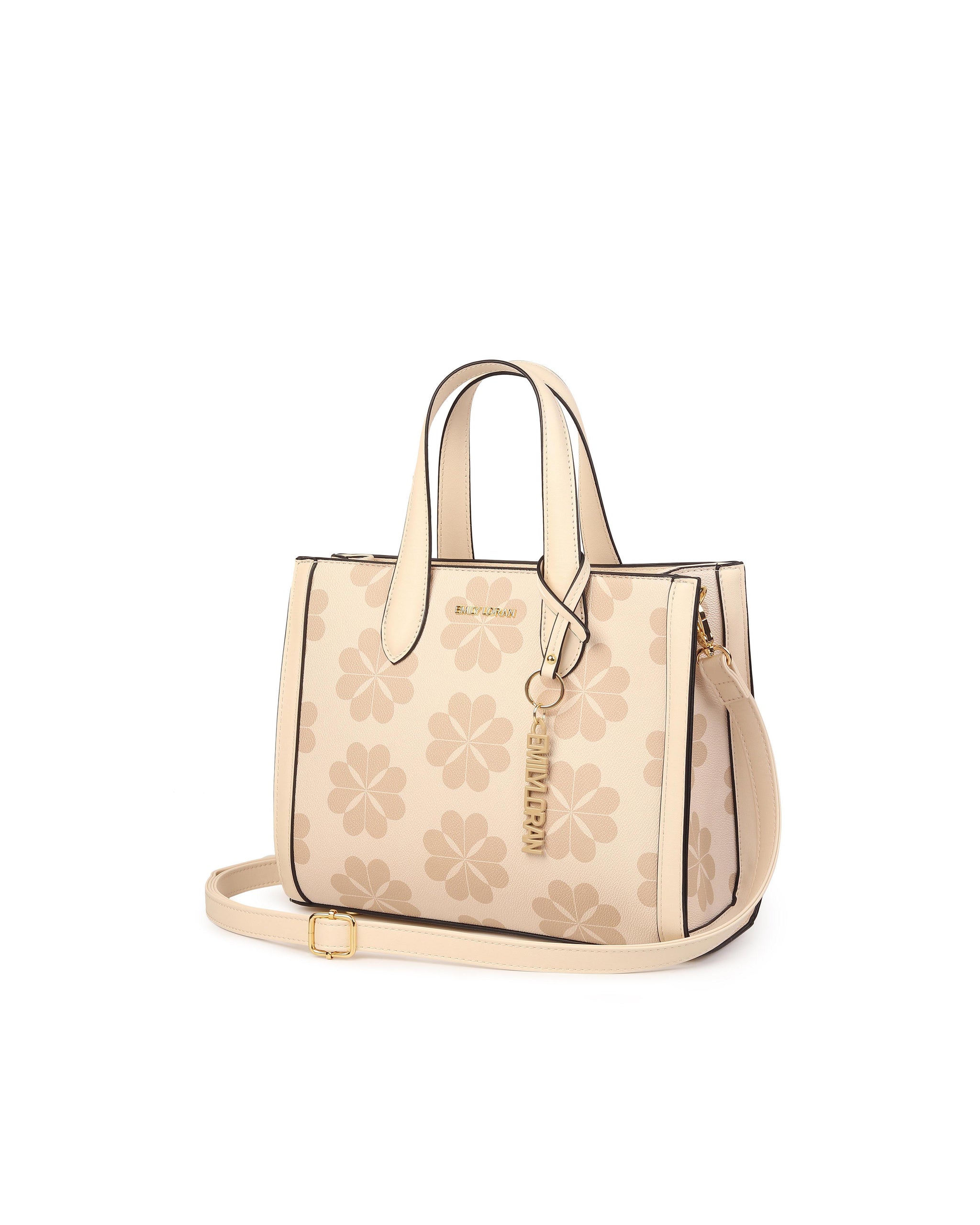 Daisy Bloom Tote Bag - Beige