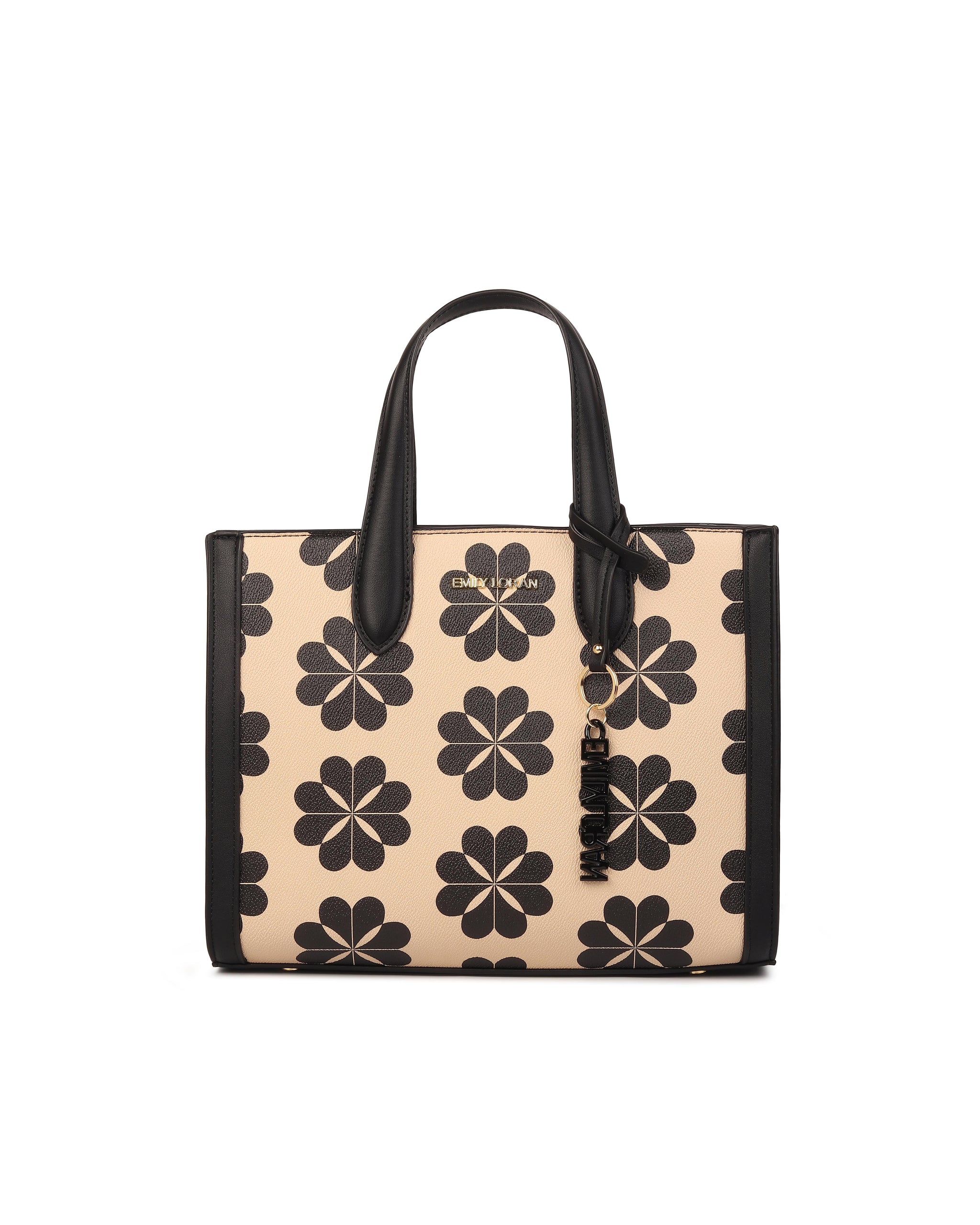 Daisy Bloom Tote Bag - Black