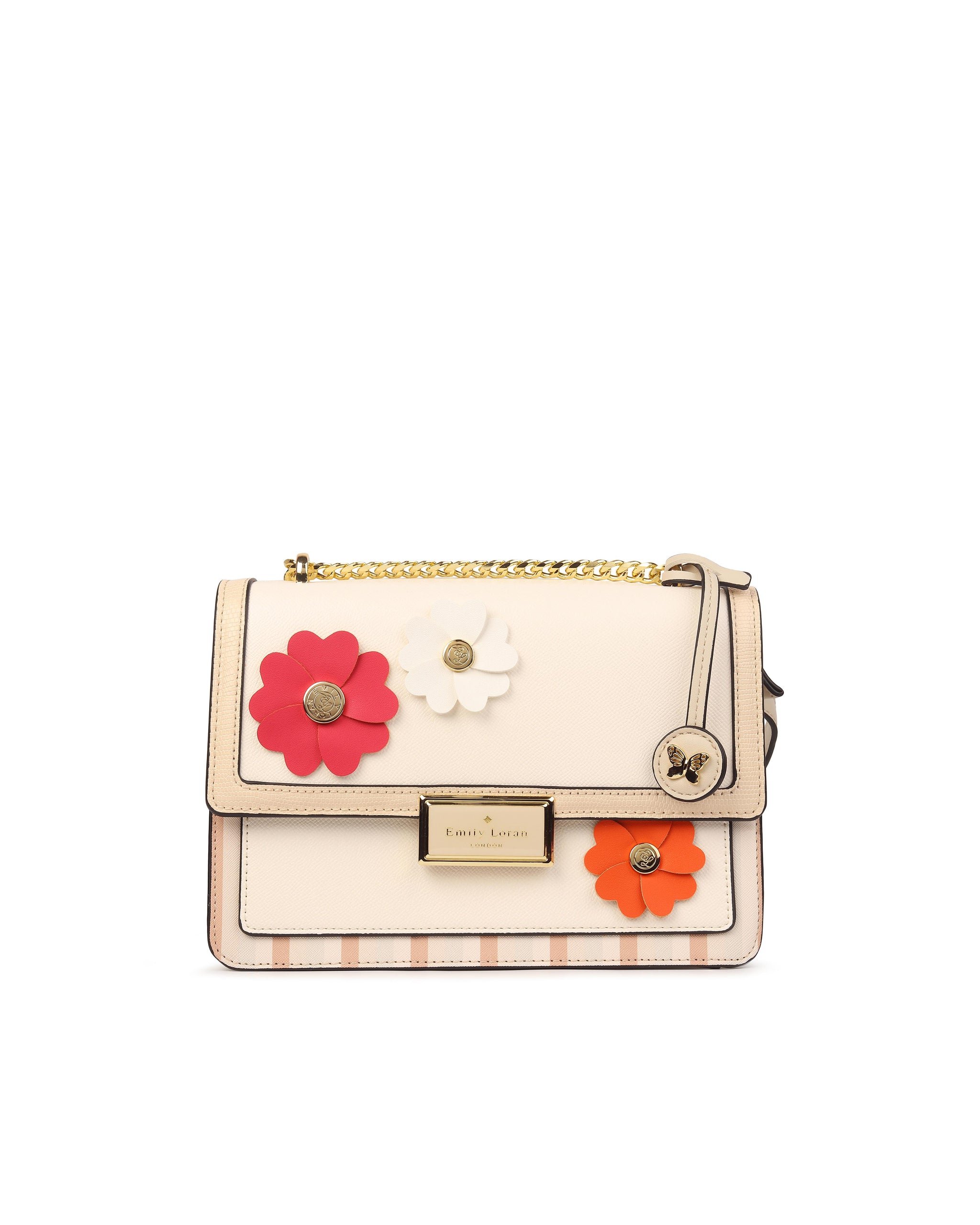 Rosette Luxe Shoulder Bag - Beige