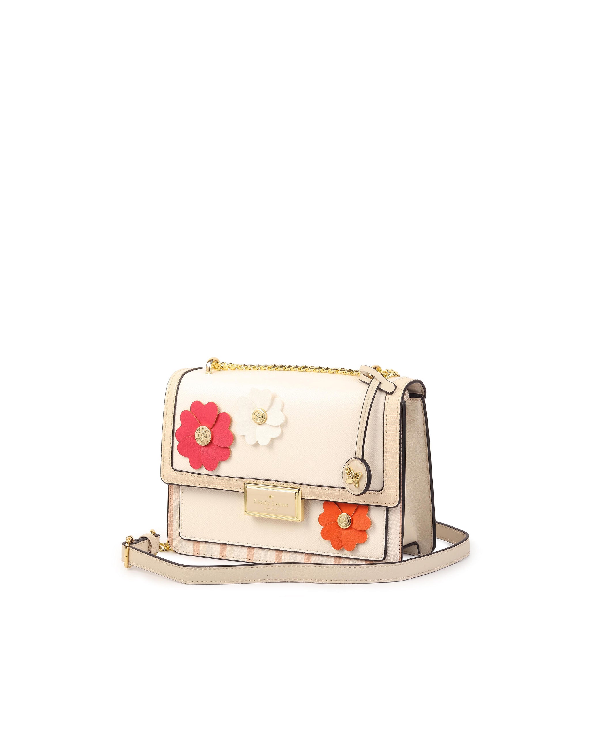 Rosette Luxe Shoulder Bag - Beige