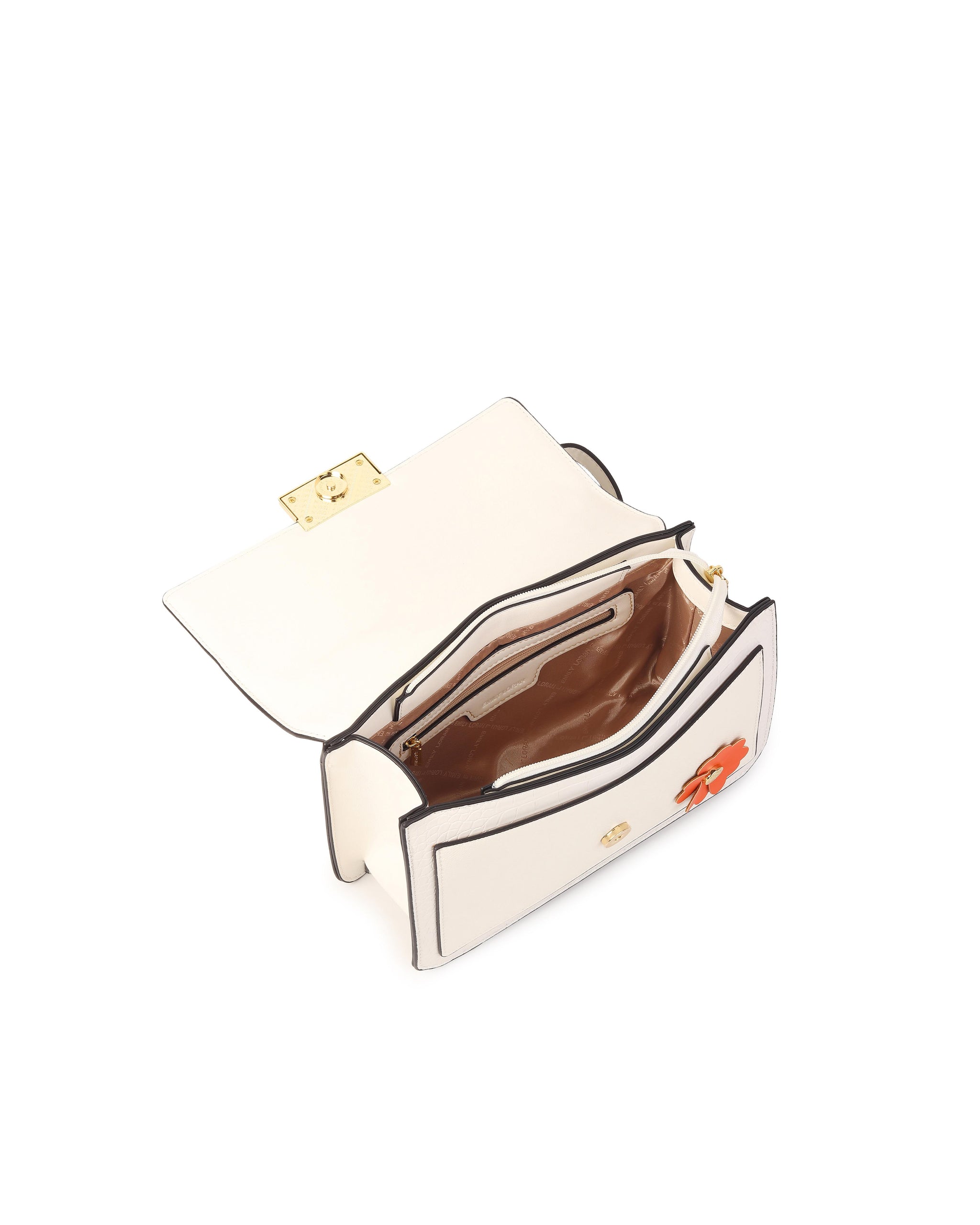 Rosette Luxe Shoulder Bag - White