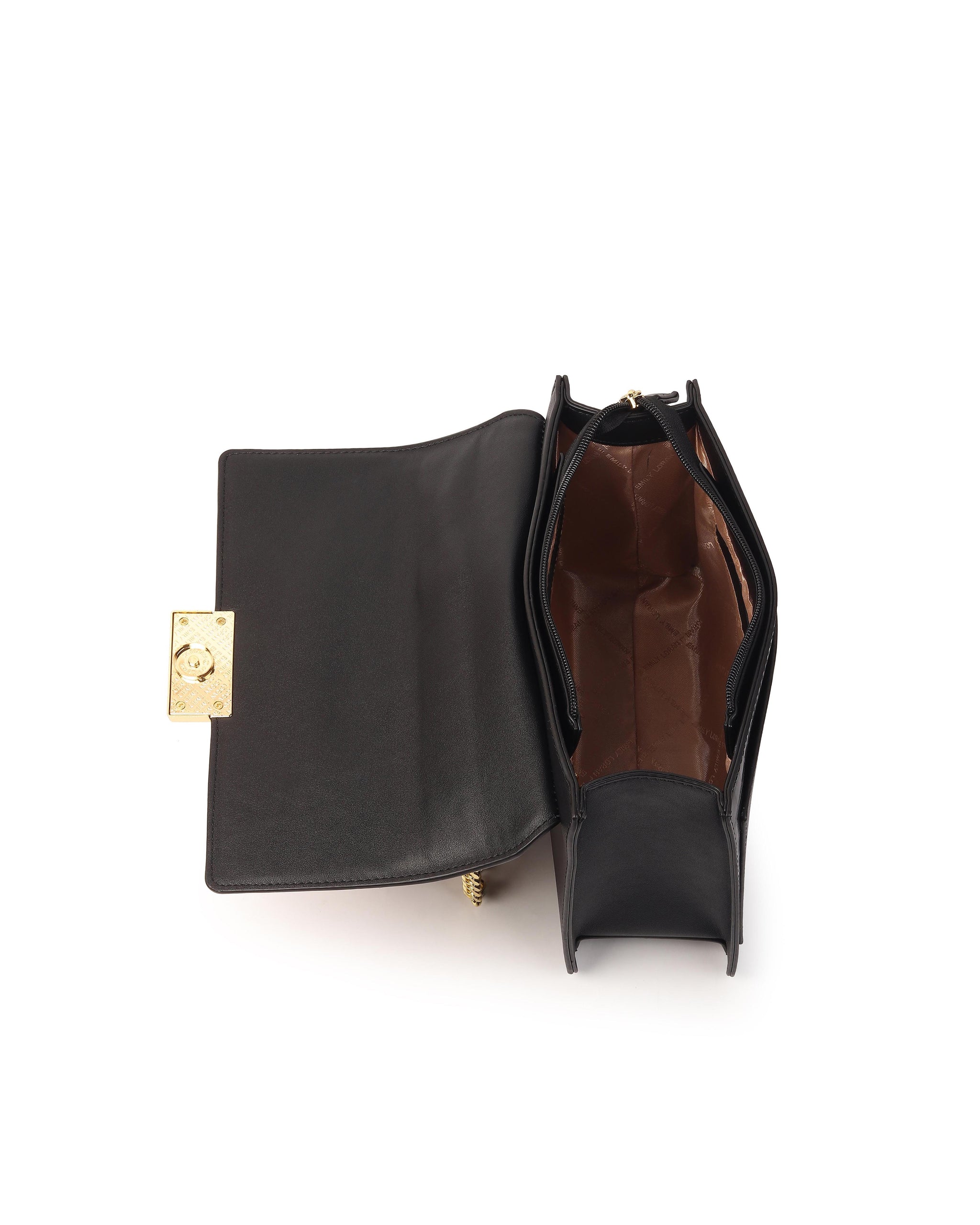 Rosette Luxe Shoulder Bag - Black