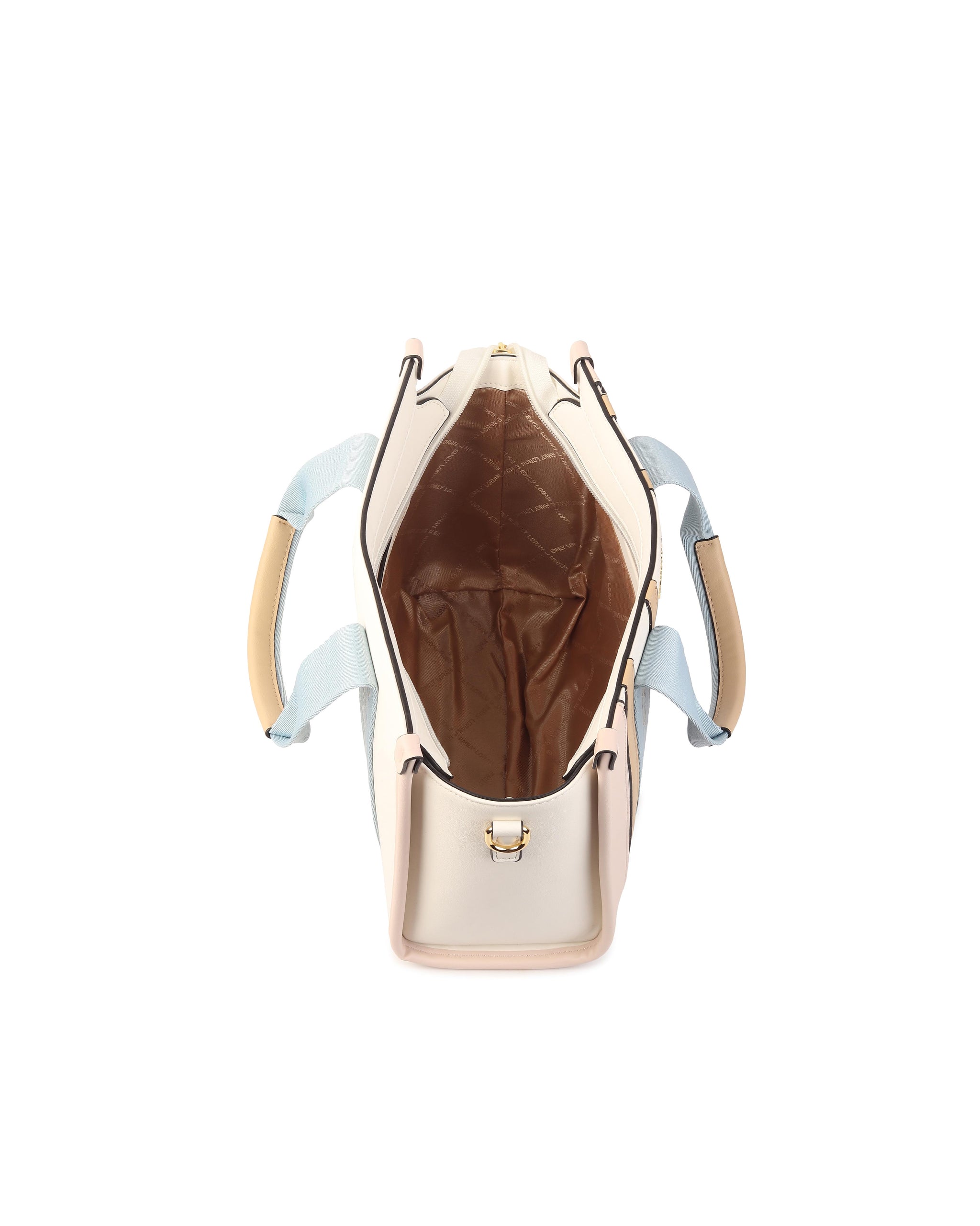Signature Stripe Tote Bag- White