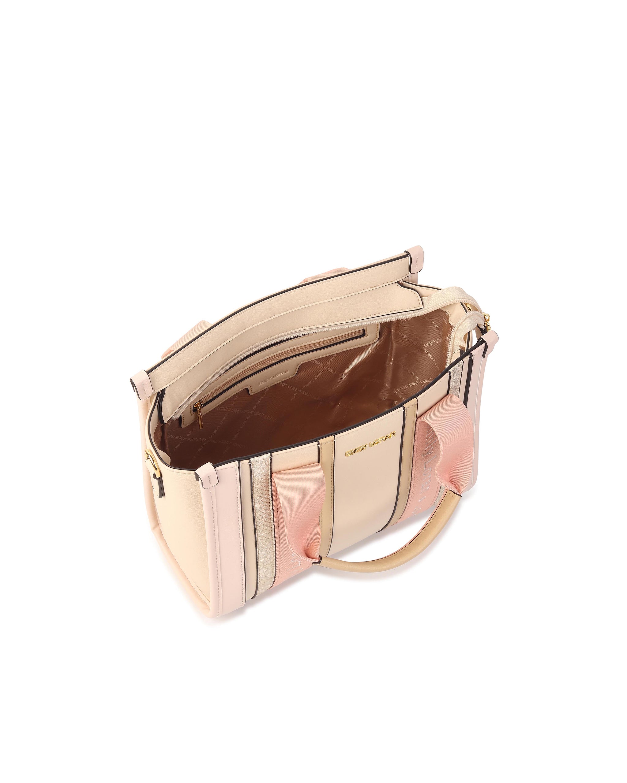 Signature Stripe Tote Bag- Pink