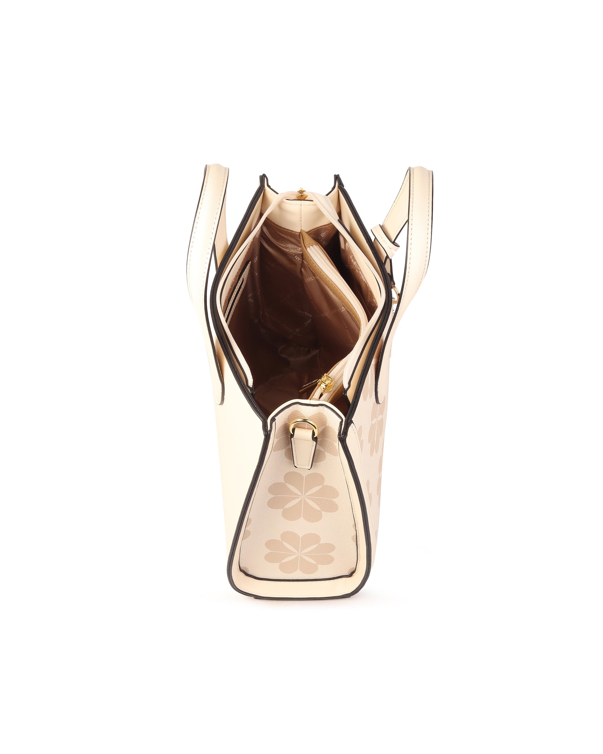 Daisy Bloom Tote Bag - Beige