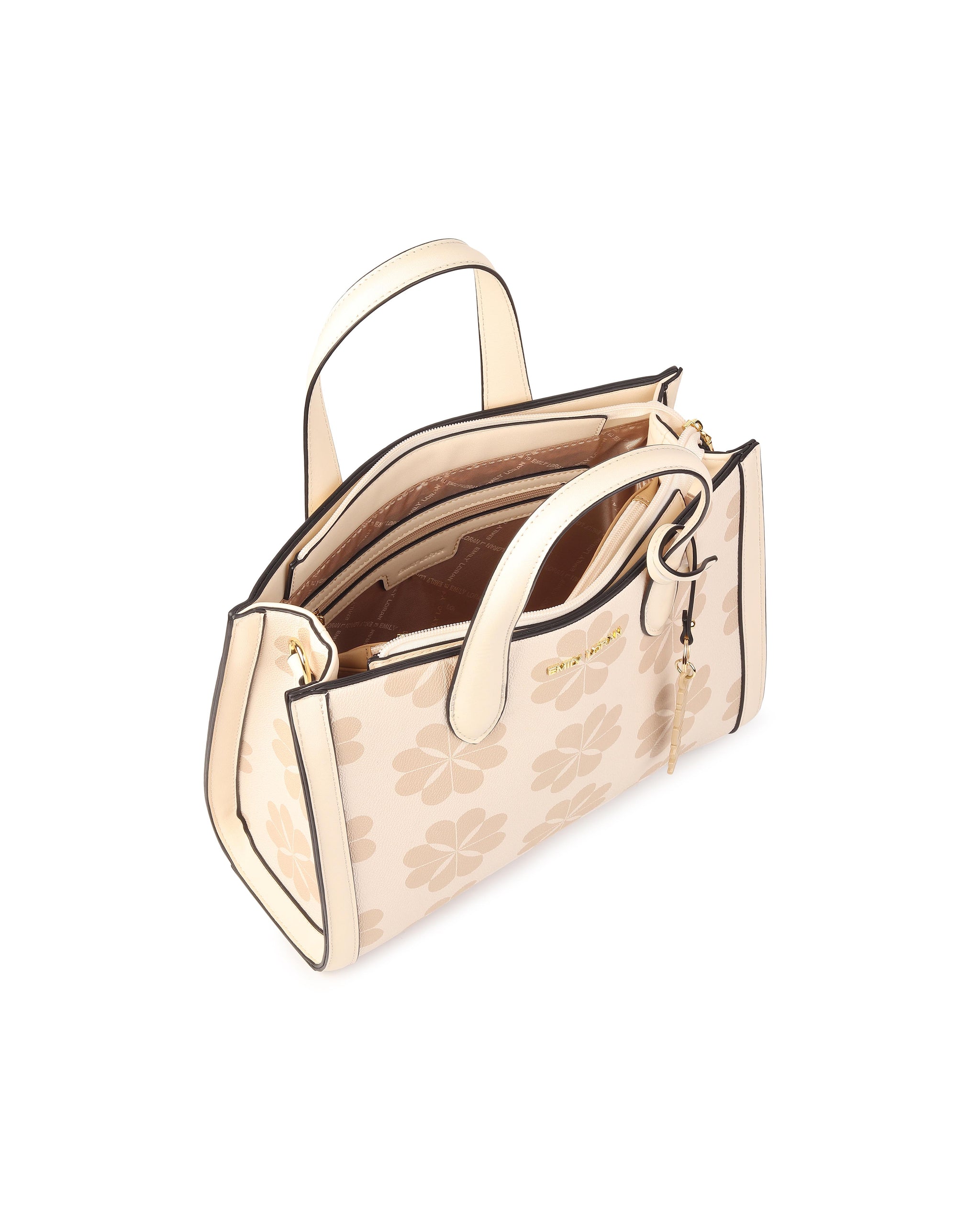 Daisy Bloom Tote Bag - Beige