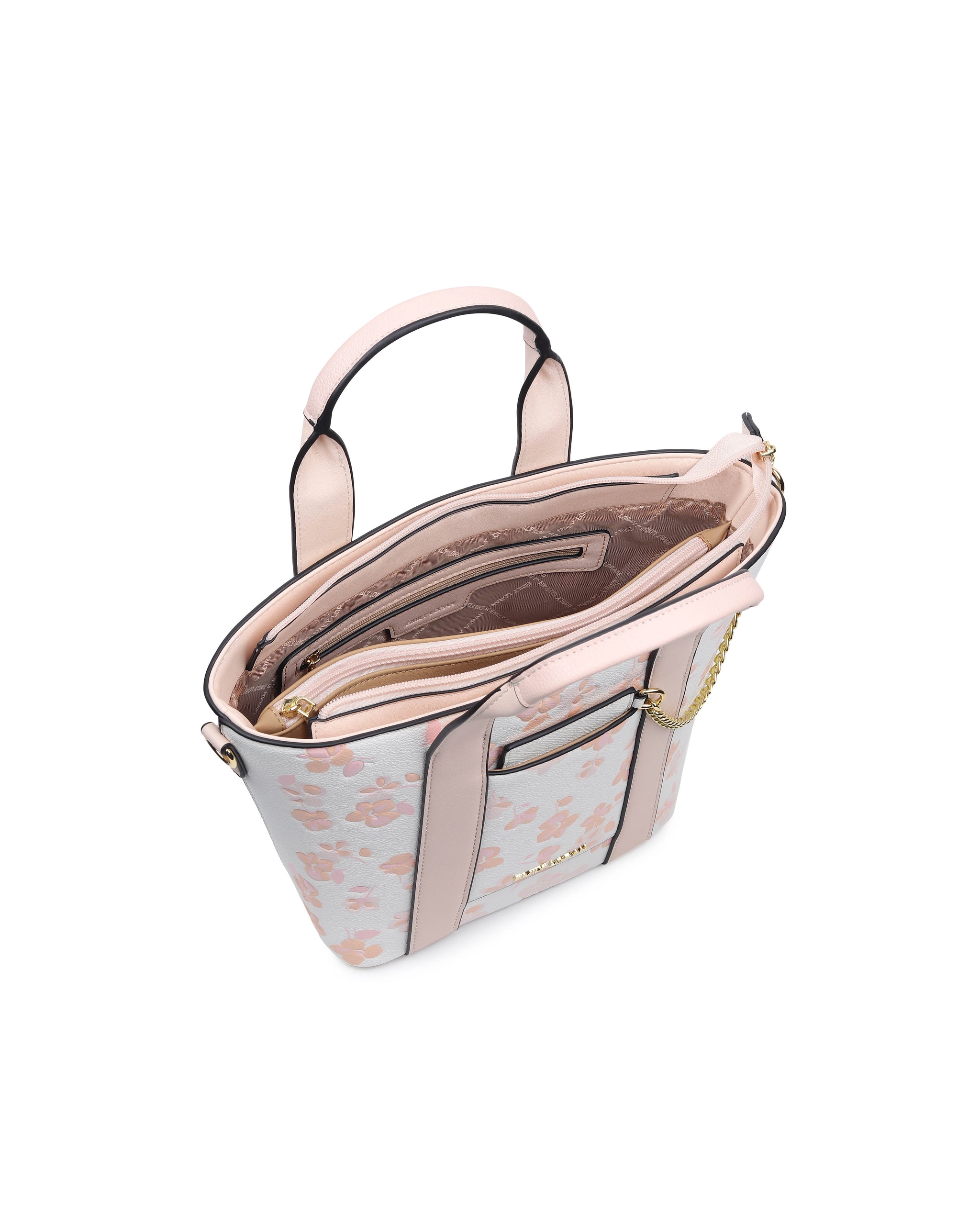 Evie Handbag- White Pink