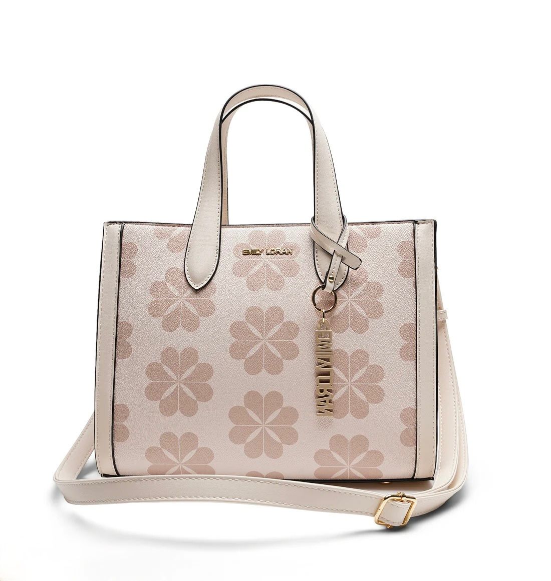 Daisy Bloom Tote Bag - Beige
