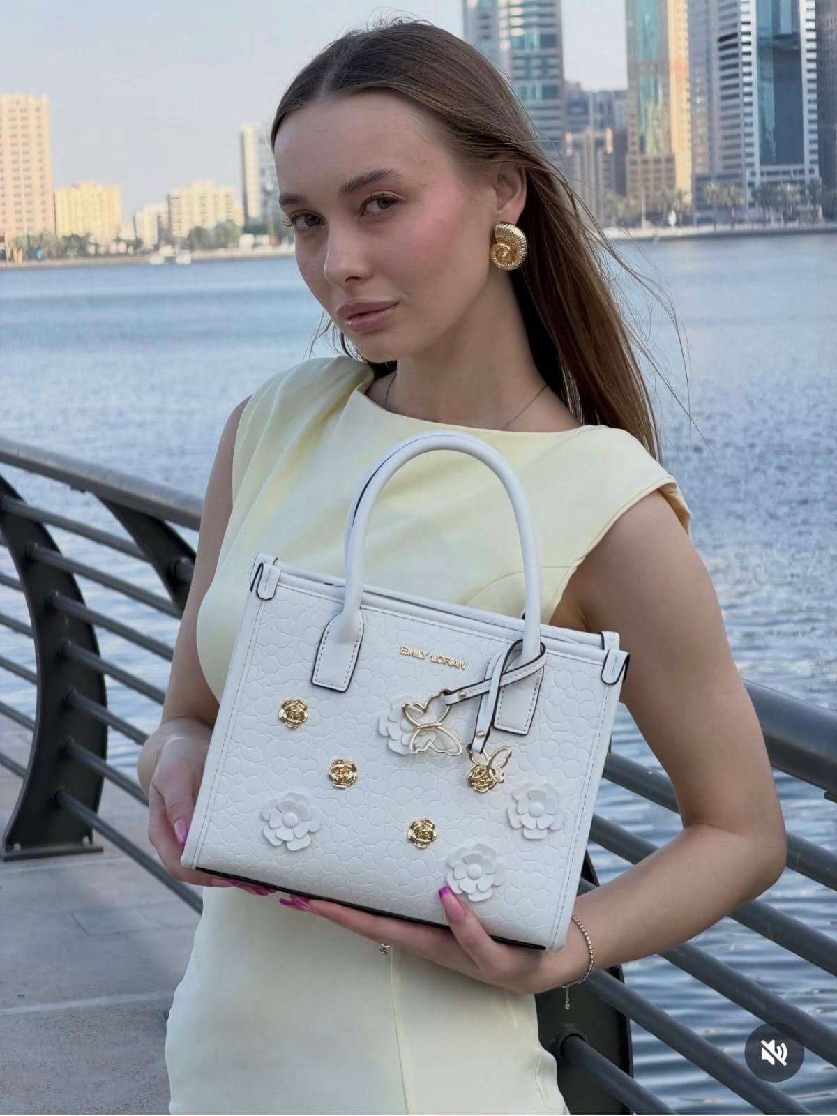 Bloomelle Handbag- White
