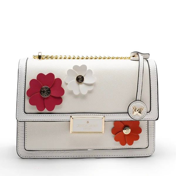 Rosette Luxe Shoulder Bag - White