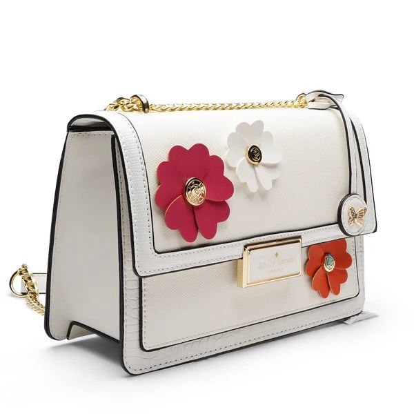 Rosette Luxe Shoulder Bag - White