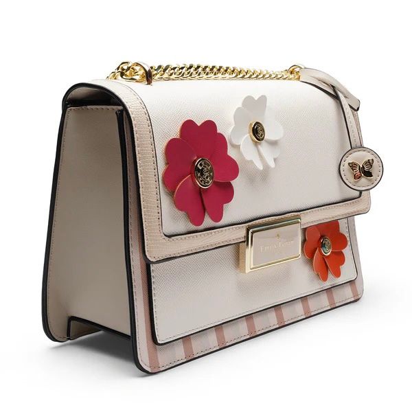 Rosette Luxe Shoulder Bag - Beige
