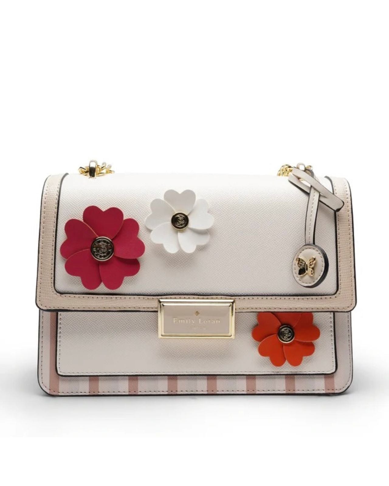 Rosette Luxe Shoulder Bag - Beige