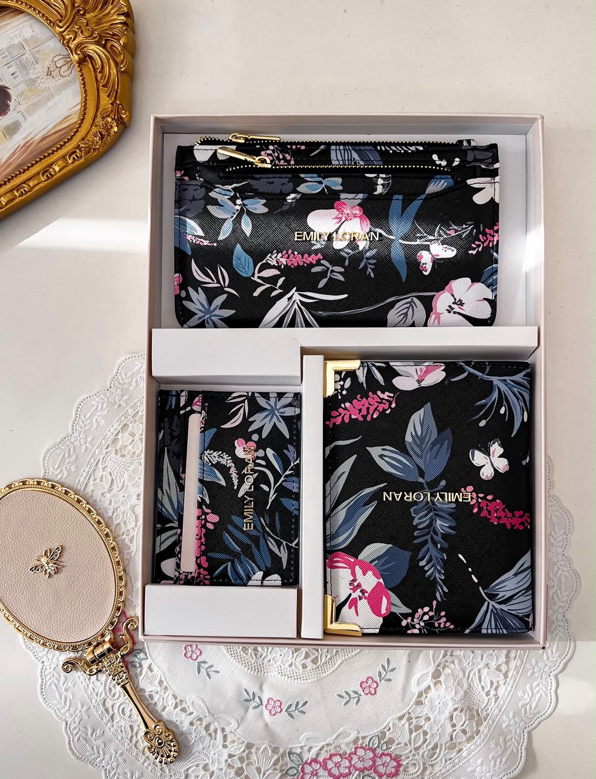 Emily Loran Signature Gift Set- Black Floral