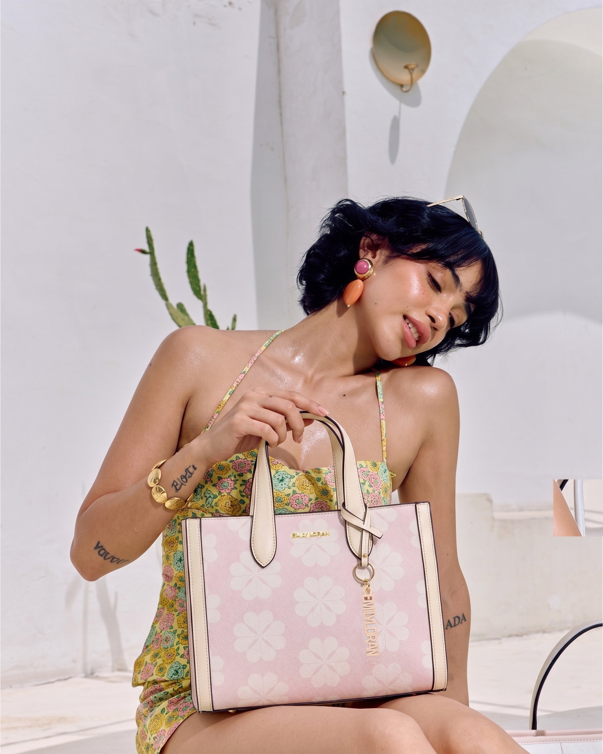 Daisy Bloom Tote Bag - Pink