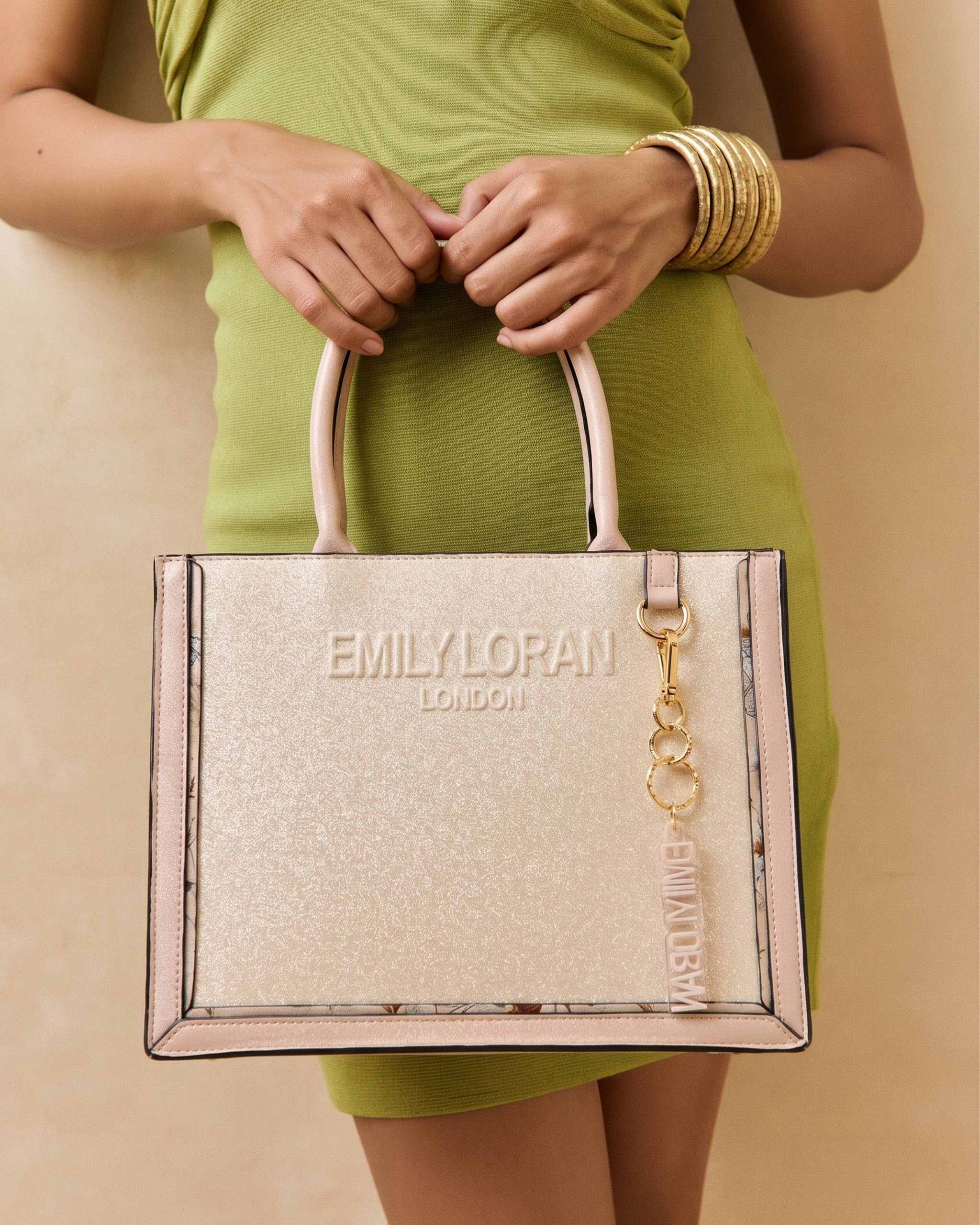 Zivaracharm Handbag- Beige
